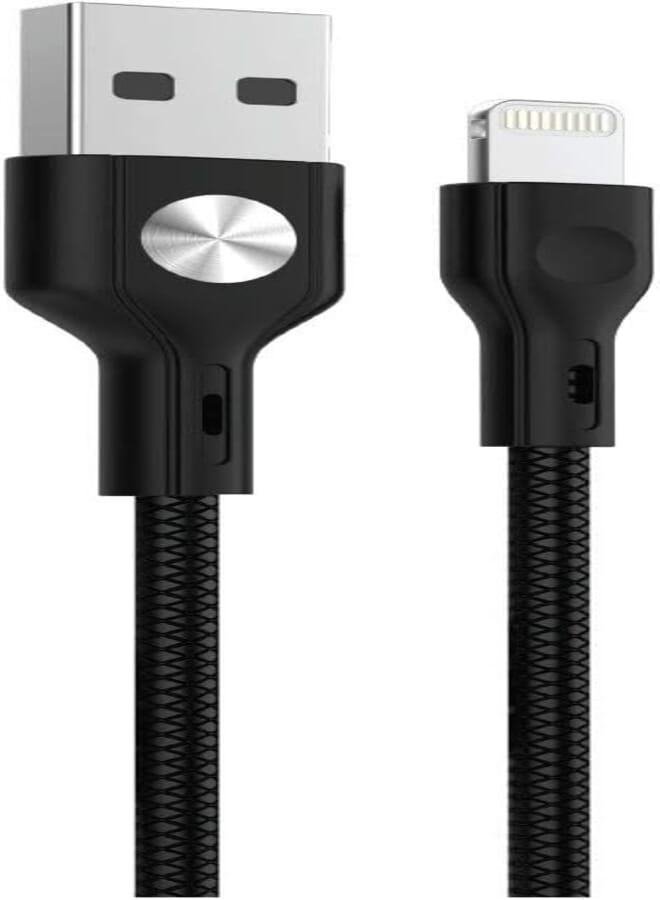 Iconz Xbl04K Bazix Lightning Cable, 2.4 Ampere - Black